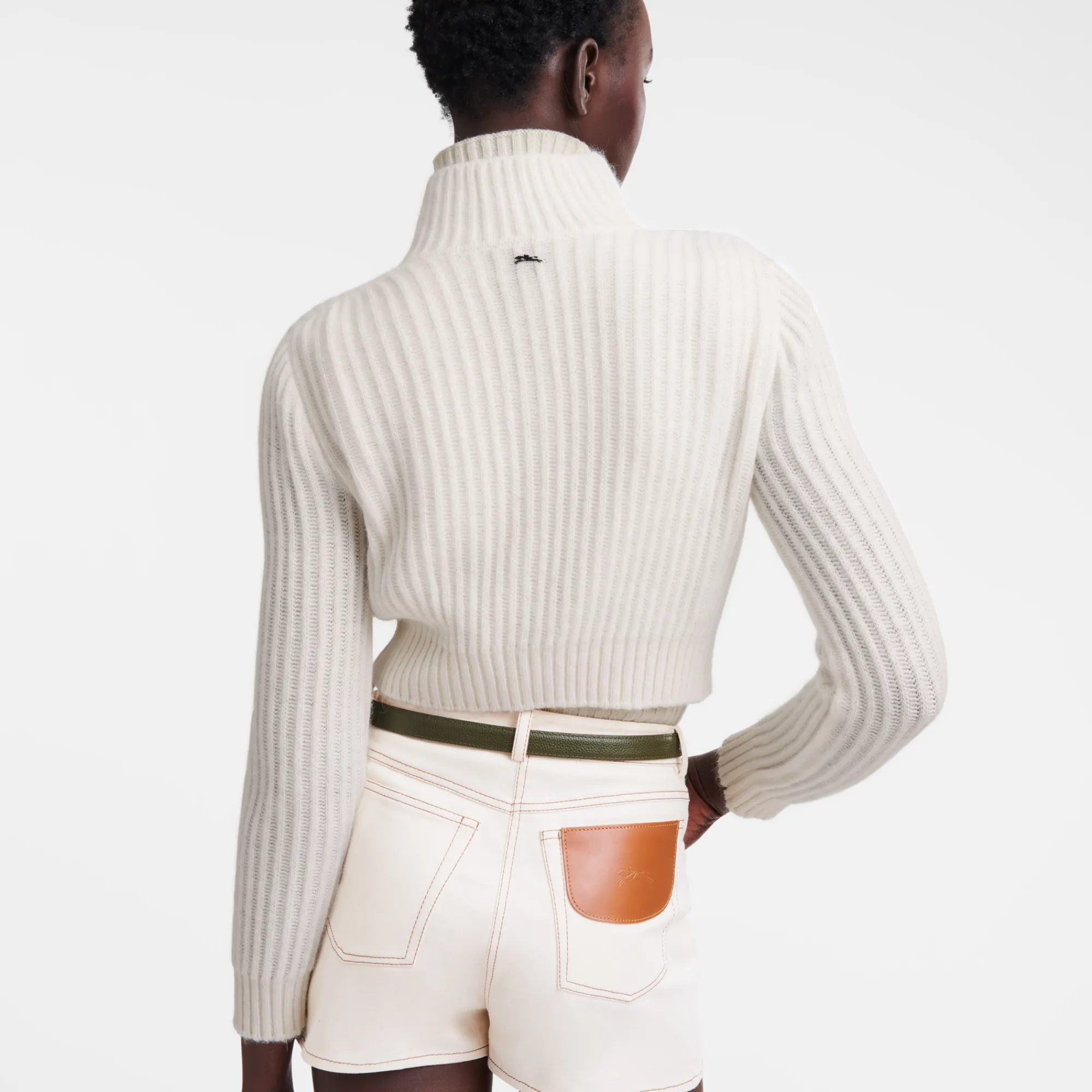 Kurzer Cardigan mit Reißverschlusskragen^Longchamp Sale