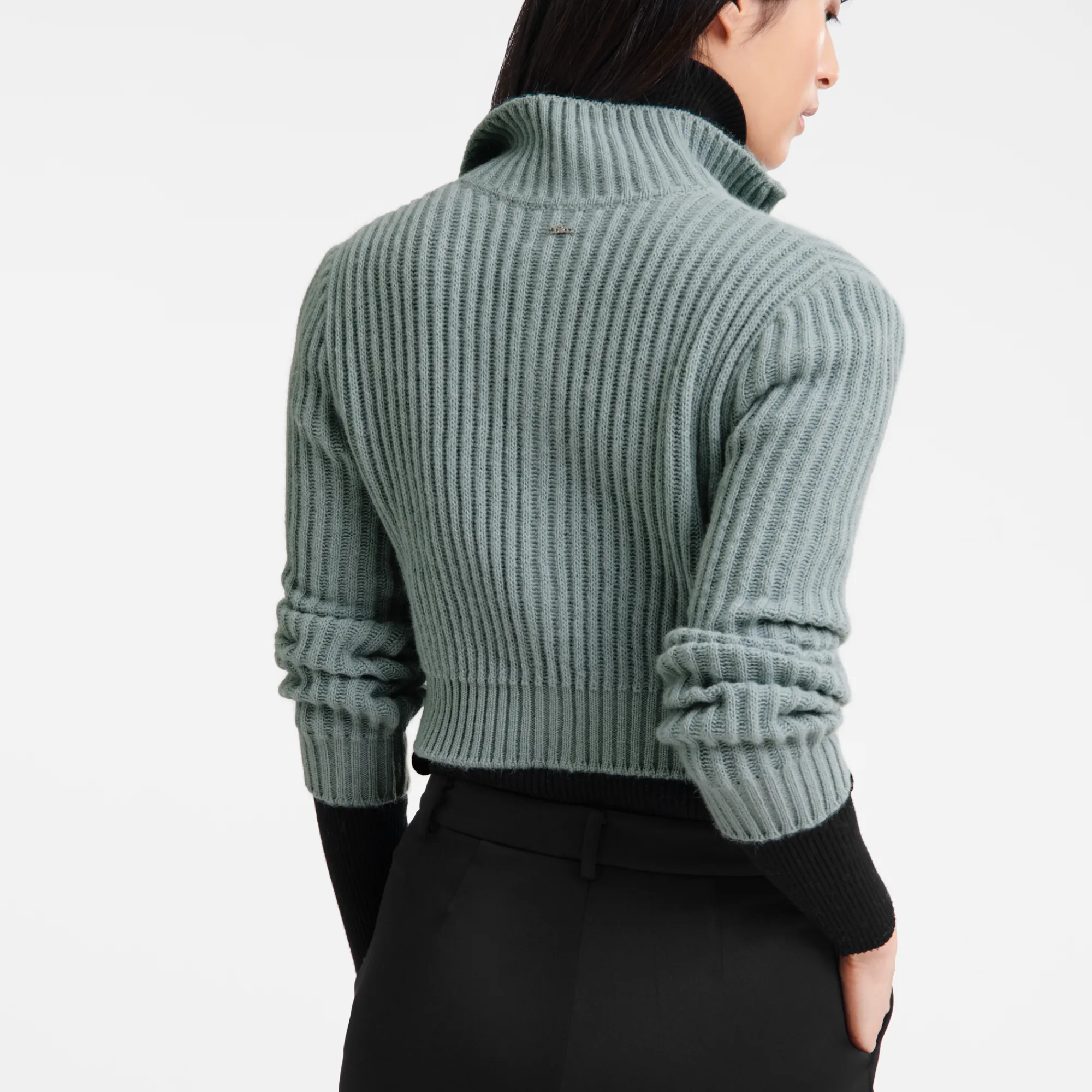 Kurzer Cardigan mit Reißverschlusskragen^Longchamp Sale