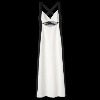 Langes Kleid mit Gürtel-Patch^Longchamp Store