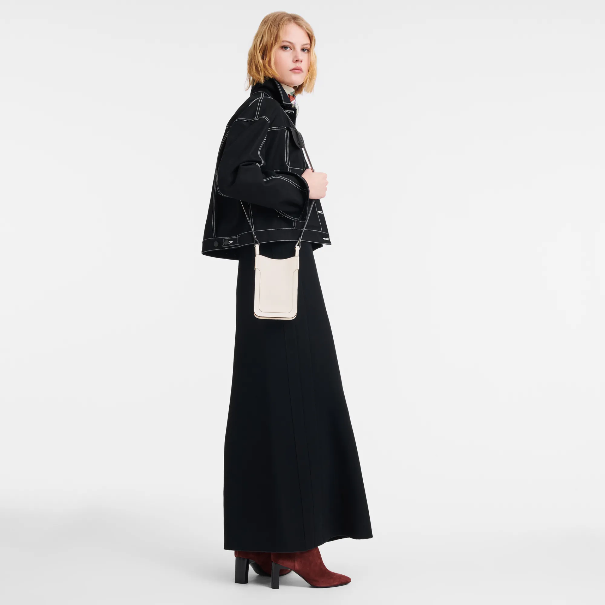 Mobiltelefon-Etui mit Lederbändchen^Longchamp New