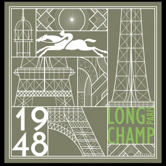 Seidenschal 50^Longchamp Hot